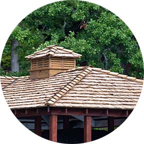 Custom dock built with cedar materials by Kroeger Marine, providing a natural, rustic look with long-lasting durability